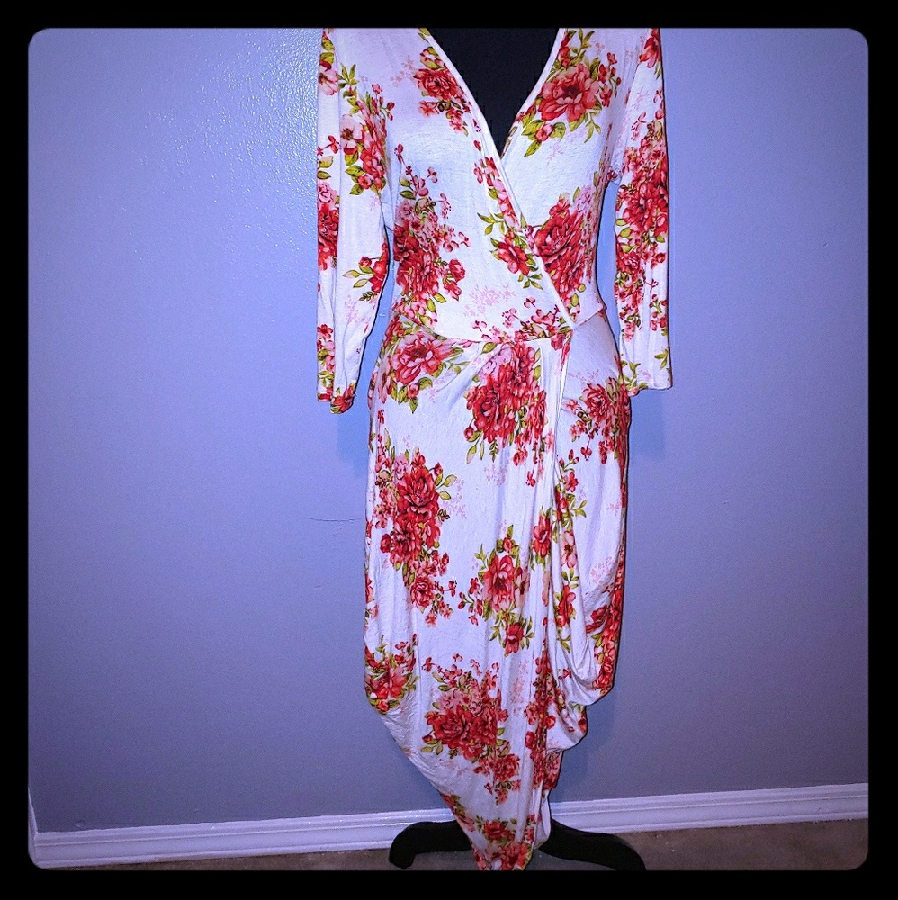 Figure flattering draped dress